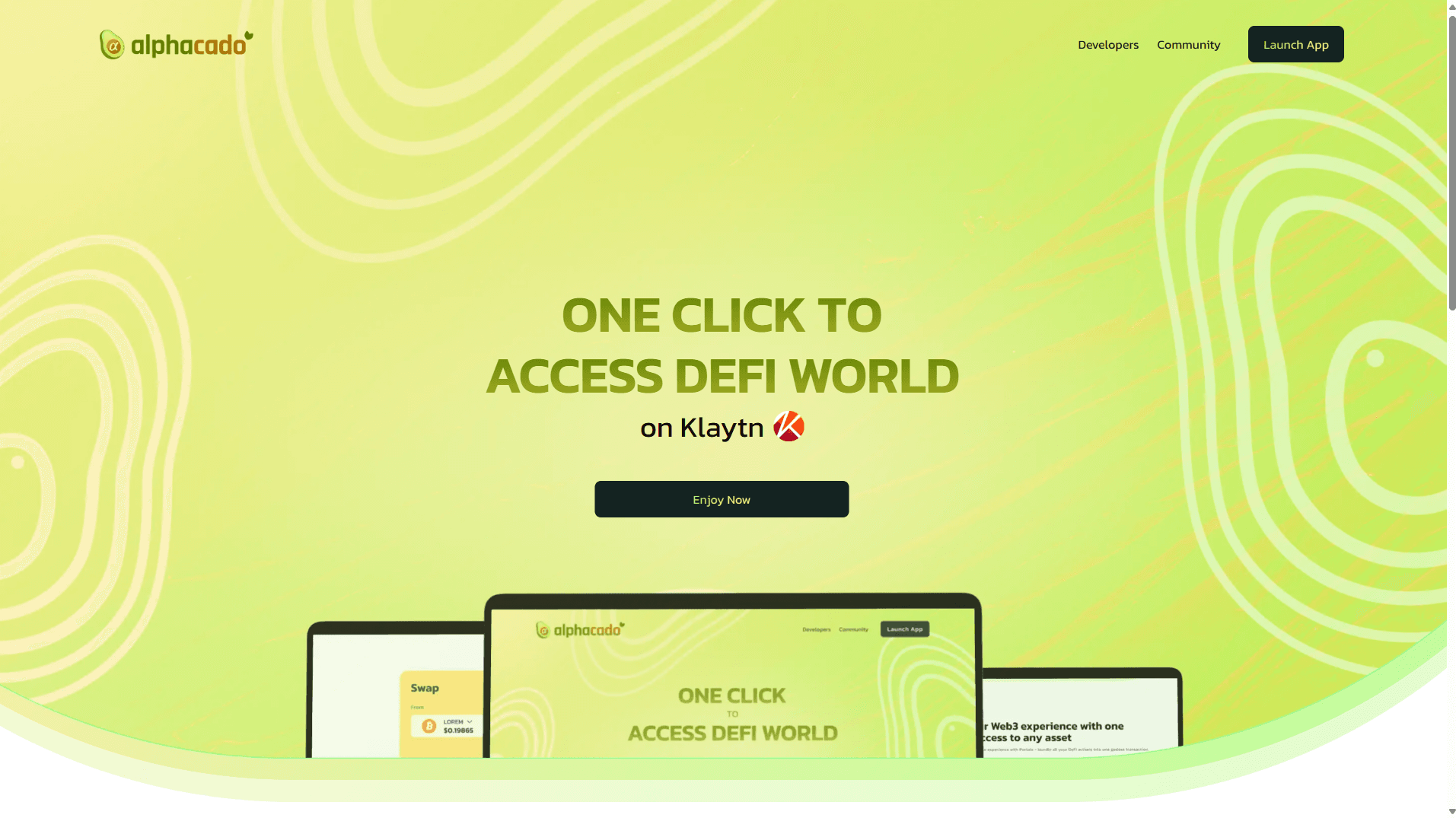 Alphacado: Unifying Klaytn DeFi with Modular Architecture & One-Click Swaps ($20k First Prize DeFi Track)